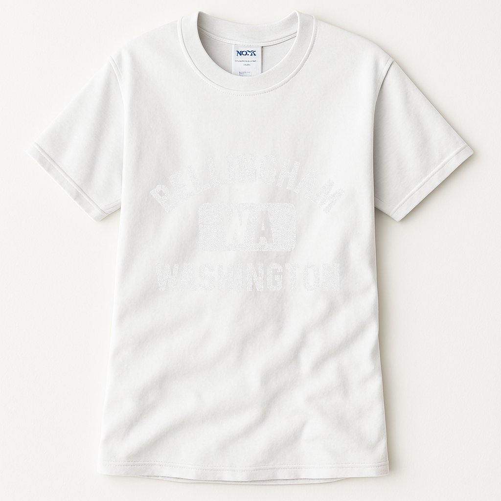 Bellingham Wa Washington Gym Style Distressed White Print Tall T-Shirt
