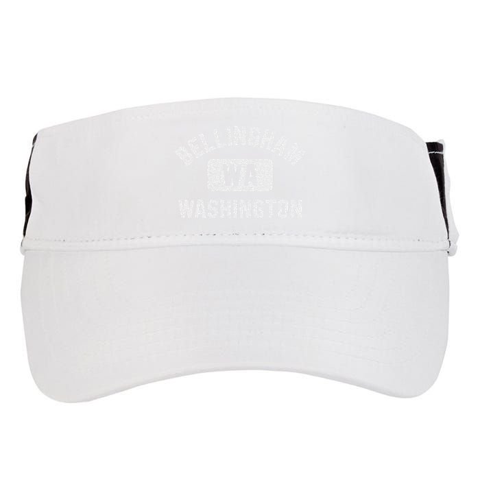 Bellingham Wa Washington Gym Style Distressed White Print Adult Drive Performance Visor