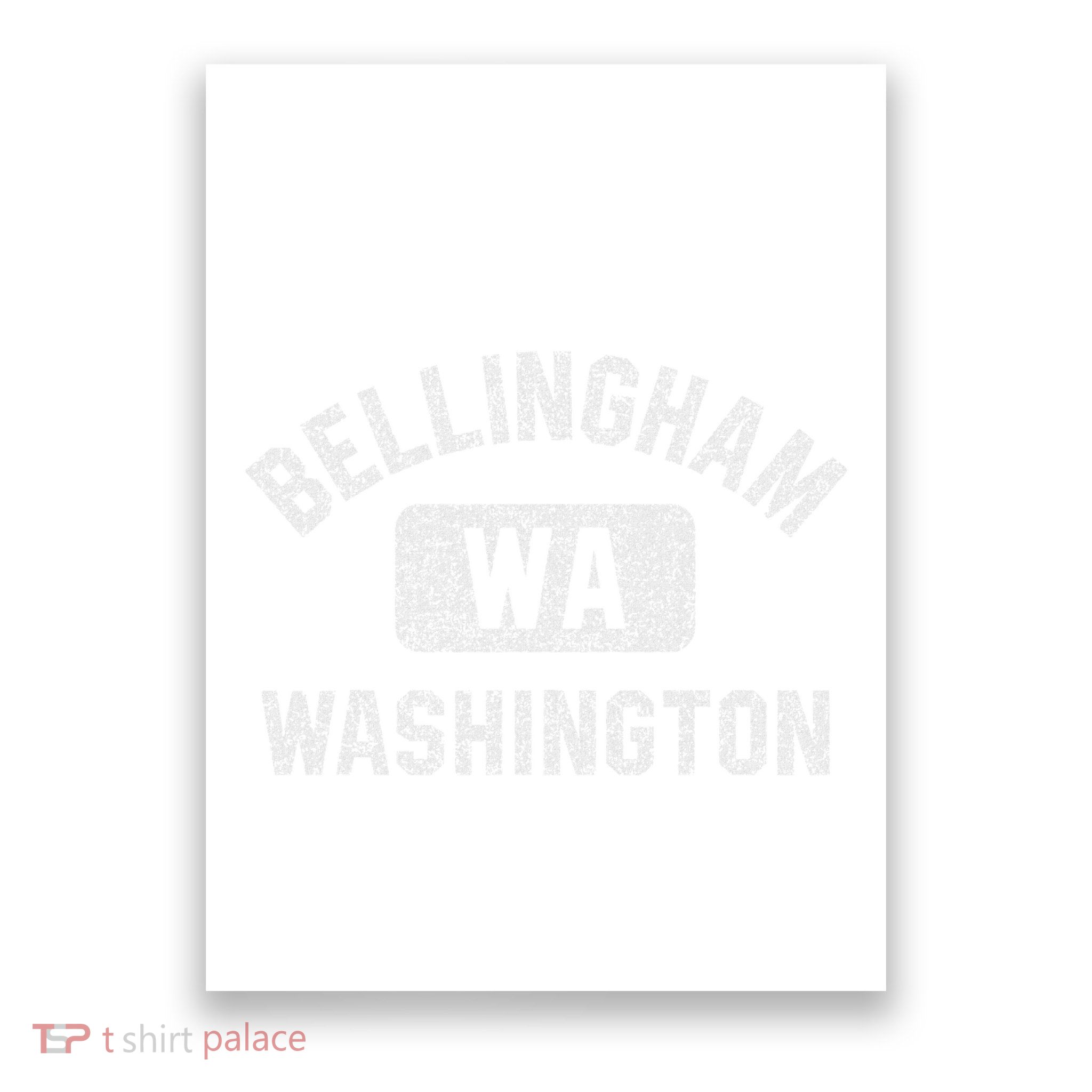 Bellingham Wa Washington Gym Style Distressed White Print Poster