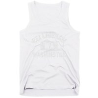 Bellingham Wa Washington Gym Style Distressed White Print Tank Top
