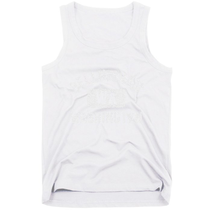 Bellingham Wa Washington Gym Style Distressed White Print Tank Top