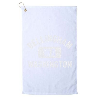 Bellingham Wa Washington Gym Style Distressed White Print Golf Towel