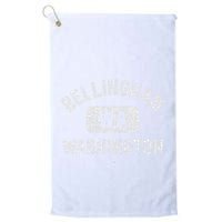 Bellingham Wa Washington Gym Style Distressed White Print Golf Towel