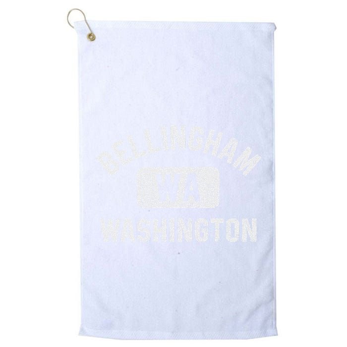 Bellingham Wa Washington Gym Style Distressed White Print Golf Towel