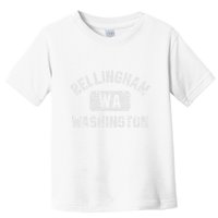 Bellingham Wa Washington Gym Style Distressed White Print Toddler T-Shirt