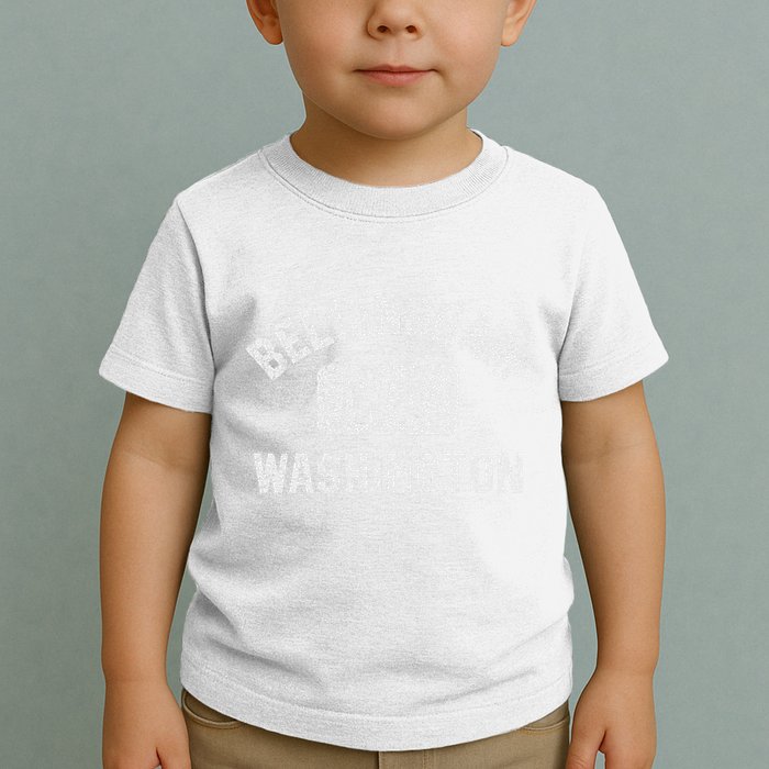 Bellingham Wa Washington Gym Style Distressed White Print Toddler T-Shirt
