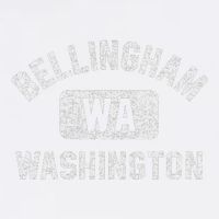 Bellingham Wa Washington Gym Style Distressed White Print Wool Snapback Cap