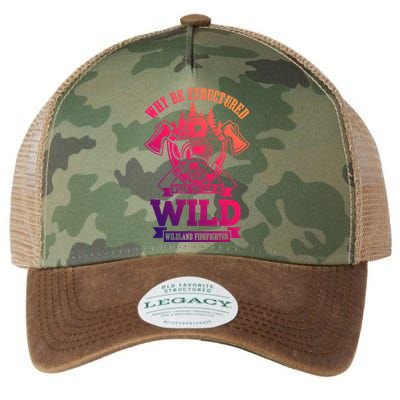 Be Wild Wildland Firefighter Axe And Mask Gift Legacy Tie Dye Trucker Hat