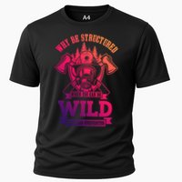 Be Wild Wildland Firefighter Axe And Mask Gift Cooling Performance Crew T-Shirt