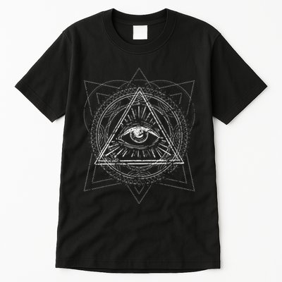 Blackcraft Wiccan Witch Sacred Geometry Eye Occult Tall T-Shirt