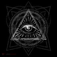 Blackcraft Wiccan Witch Sacred Geometry Eye Occult Tall T-Shirt
