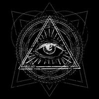 Blackcraft Wiccan Witch Sacred Geometry Eye Occult Flat Bill Trucker Hat