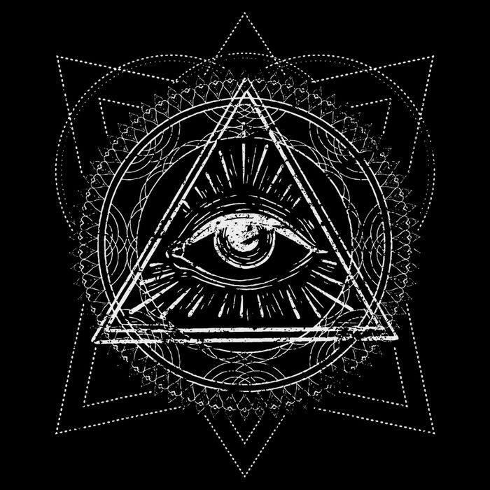 Blackcraft Wiccan Witch Sacred Geometry Eye Occult Flat Bill Trucker Hat
