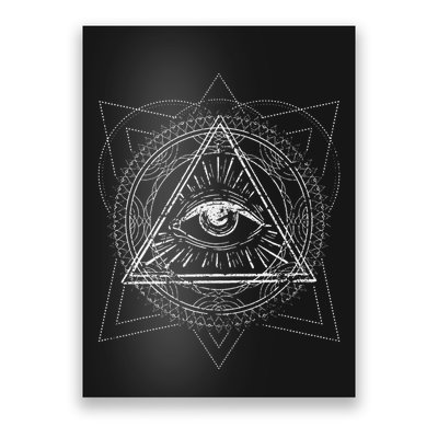Blackcraft Wiccan Witch Sacred Geometry Eye Occult Poster