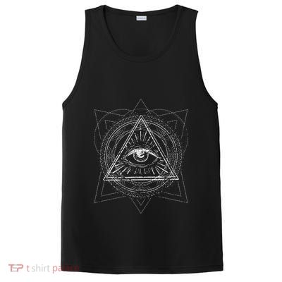 Blackcraft Wiccan Witch Sacred Geometry Eye Occult PosiCharge Competitor Tank