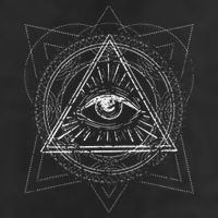 Blackcraft Wiccan Witch Sacred Geometry Eye Occult Golf Towel