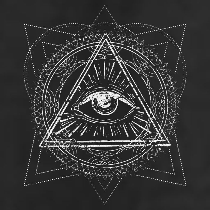 Blackcraft Wiccan Witch Sacred Geometry Eye Occult Golf Towel