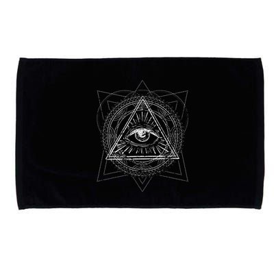 Blackcraft Wiccan Witch Sacred Geometry Eye Occult Microfiber Hand Towel