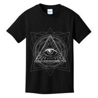 Blackcraft Wiccan Witch Sacred Geometry Eye Occult Kids T-Shirt