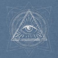 Blackcraft Wiccan Witch Sacred Geometry Eye Occult Garment-Dyed Sweatshirt