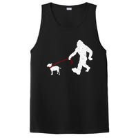 Bigfoot Walking With Bull Terrier Dog PosiCharge Competitor Tank