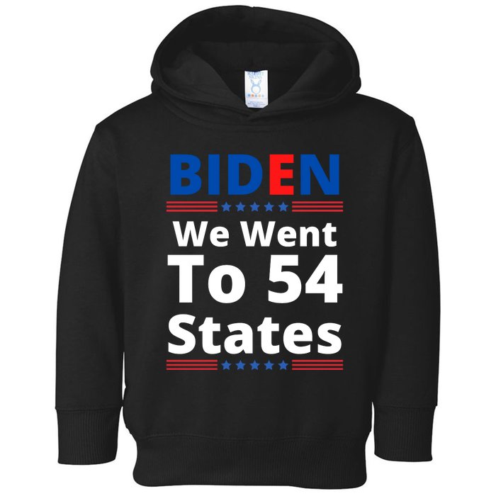 Biden We Went To 54 States Funny Joe Biden Saying Toddler Hoodie