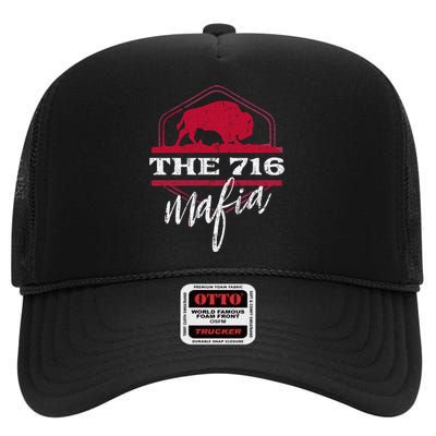 Bflo Wny West New York For The 716 Area Code Buffalo Ny High Crown Mesh Back Trucker Hat