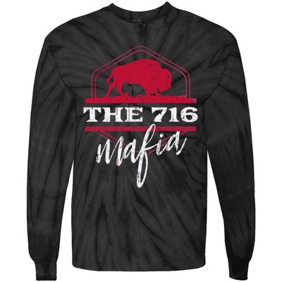 Bflo Wny West New York For The 716 Area Code Buffalo Ny Tie-Dye Long Sleeve Shirt