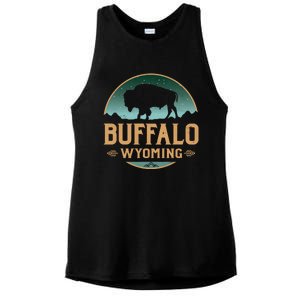 Buffalo Wyoming WY Buffalo Bison Ladies PosiCharge Tri-Blend Wicking Tank