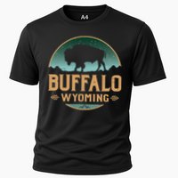 Buffalo Wyoming WY Buffalo Bison Cooling Performance Crew T-Shirt
