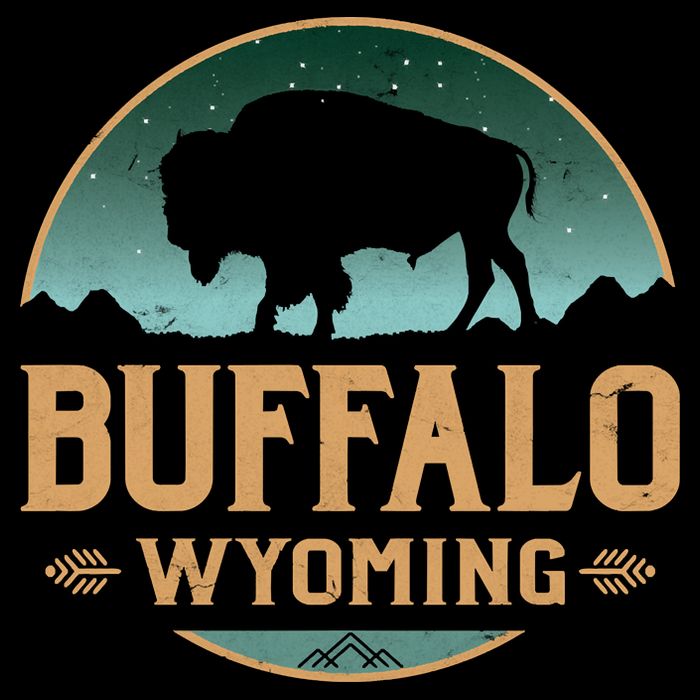 Buffalo Wyoming WY Buffalo Bison Cooling Performance Crew T-Shirt