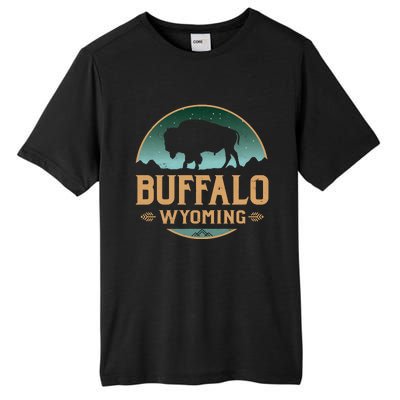 Buffalo Wyoming WY Buffalo Bison Tall Fusion ChromaSoft Performance T-Shirt