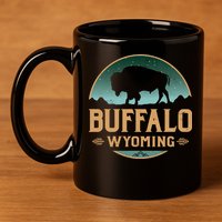 Buffalo Wyoming WY Buffalo Bison 11oz C Handle Ceramic Mug