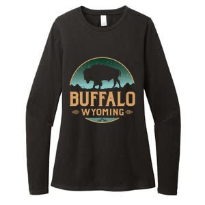 Buffalo Wyoming WY Buffalo Bison Womens CVC Long Sleeve Shirt