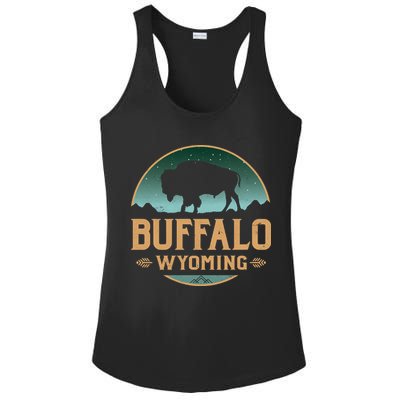 Buffalo Wyoming WY Buffalo Bison Ladies PosiCharge Competitor Racerback Tank