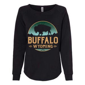 Buffalo Wyoming WY Buffalo Bison Womens California Wash Sweatshirt