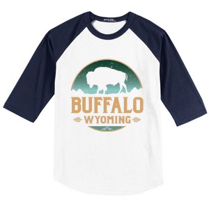 Buffalo Wyoming WY Buffalo Bison Baseball Sleeve Shirt