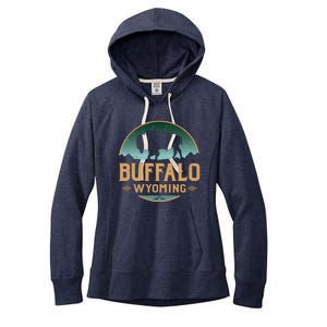 Buffalo Wyoming WY Buffalo Bison Women's Fleece Hoodie