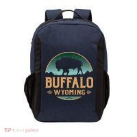 Buffalo Wyoming WY Buffalo Bison Vector Backpack