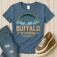 Buffalo Wyoming WY Buffalo Bison Womens T-Shirt