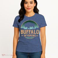 Buffalo Wyoming WY Buffalo Bison Womens T-Shirt