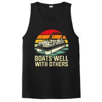 Boats Well With Others Pontoon Boat Boating Retro PosiCharge Competitor Tank