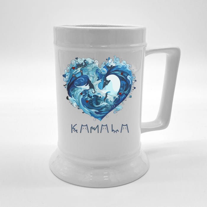 Blue Wave With Cats Kamala Harris 2024 Beer Stein