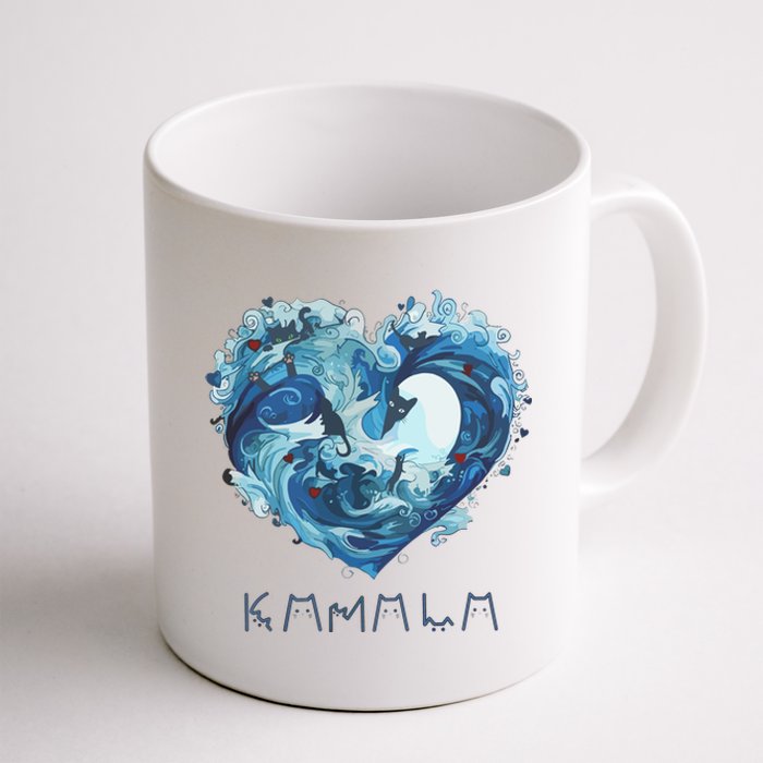 Blue Wave With Cats Kamala Harris 2024 Coffee Mug