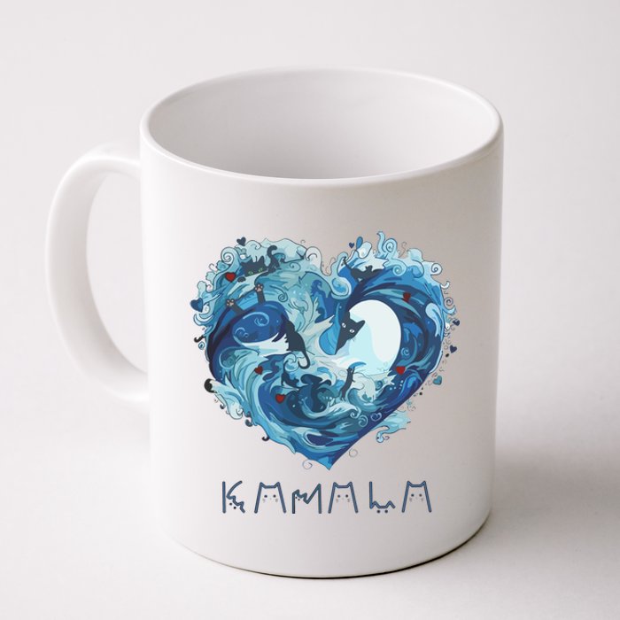 Blue Wave With Cats Kamala Harris 2024 Coffee Mug