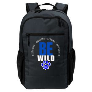 Be Wild White Letters Daily Commute Backpack