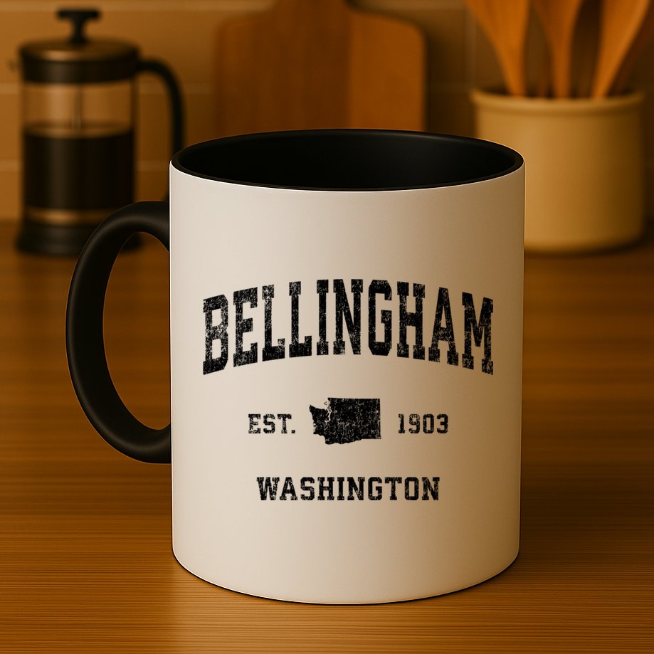 Bellingham Washington Wa Vintage Sports Mug