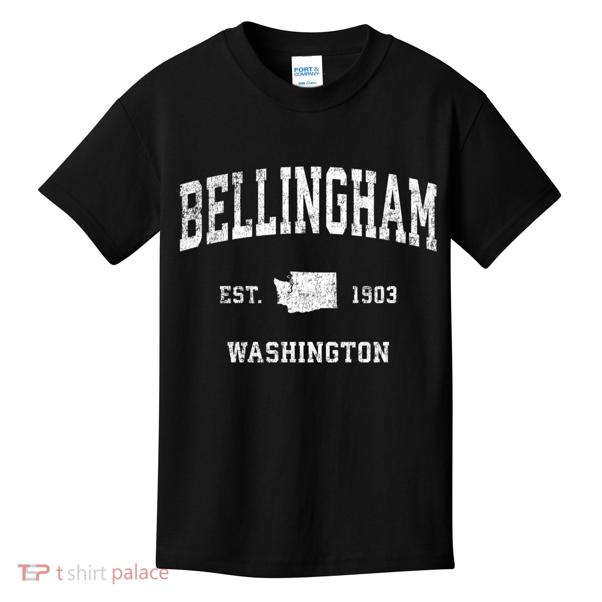 Bellingham Washington Wa Vintage Sports Kids T-Shirt