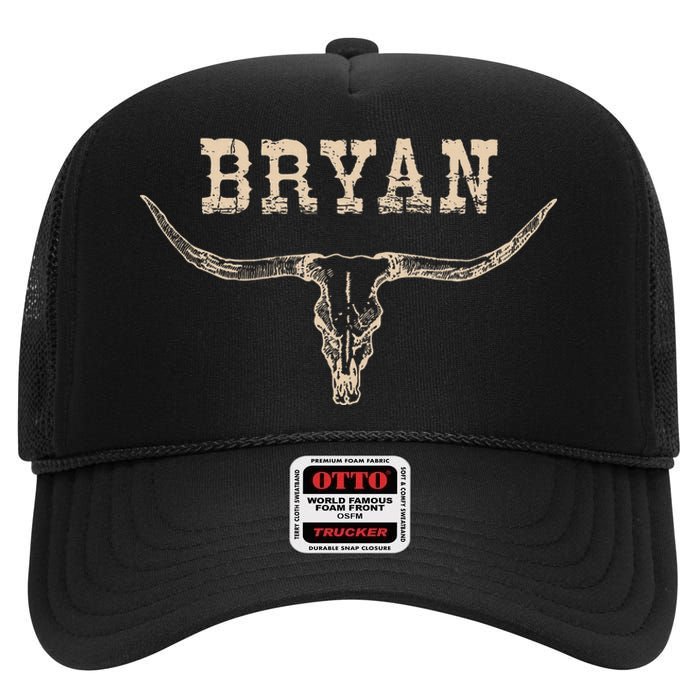 Bryan Wild West Personalized Bryan Birthday Bryan Family High Crown Mesh Back Trucker Hat