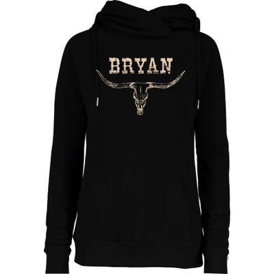 Bryan Wild West Personalized Bryan Birthday Bryan Family Womens Funnel Neck Pullover Hood